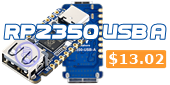 Waveshare Raspberry Pi Pico 2 RP2350 USB A Mini Development Board RP2350A 150MHz Operating Frequency